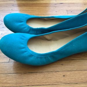 J. Crew CeCe Anya Flats in Blue Suede - NEW